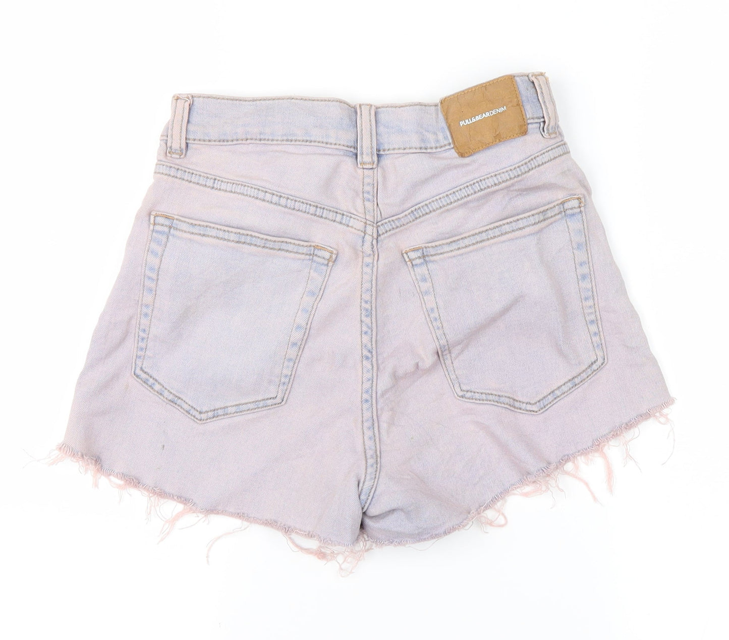Pull&Bear Womens Pink  Denim Hot Pants Shorts Size 6