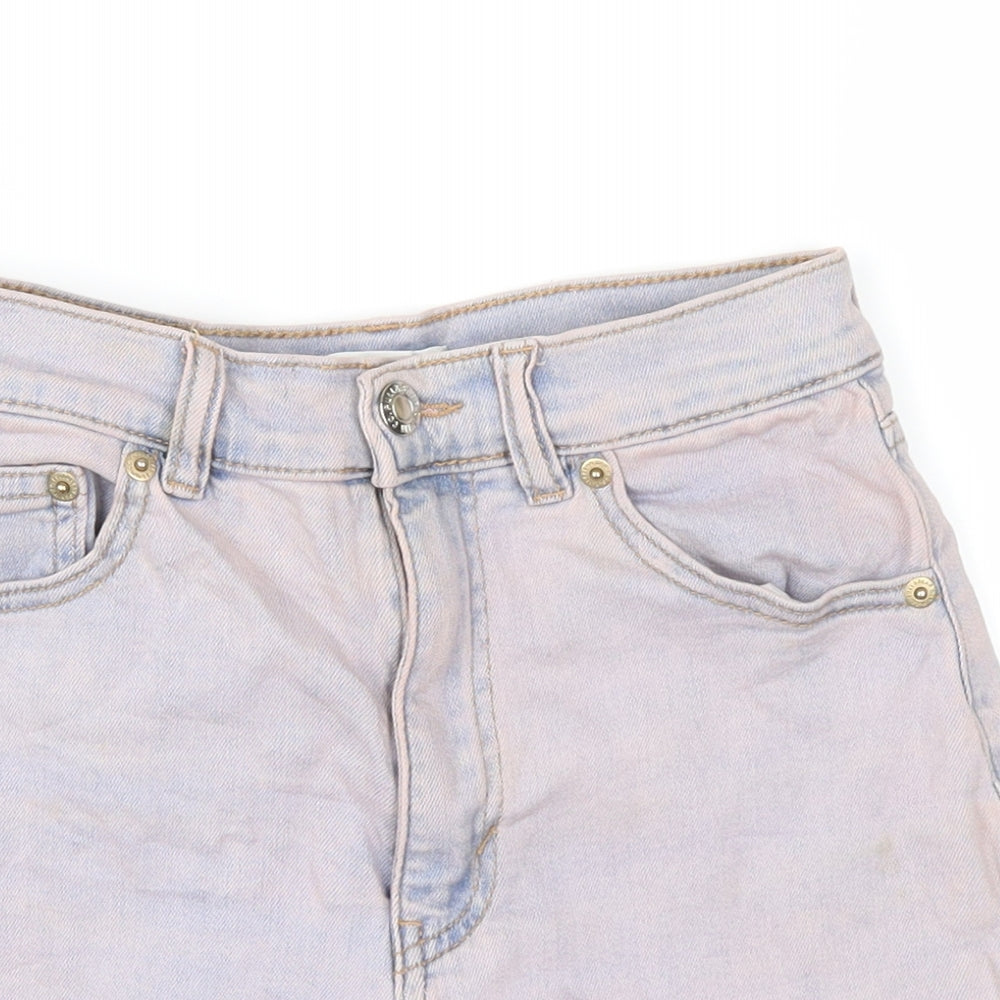 Pull&Bear Womens Pink  Denim Hot Pants Shorts Size 6