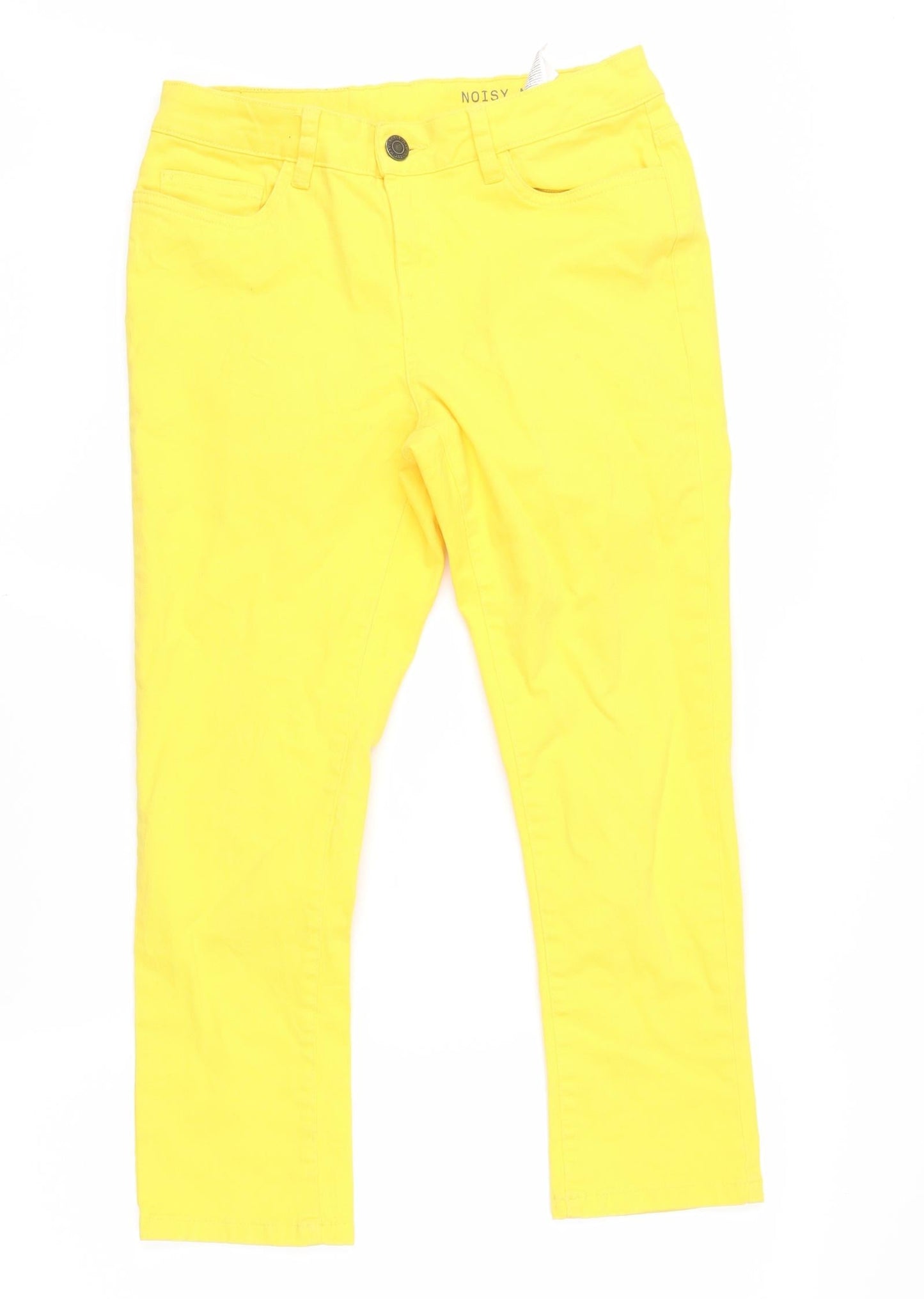 Noisy may Womens Yellow  Denim Cropped Jeans Size 27 in L21 in
