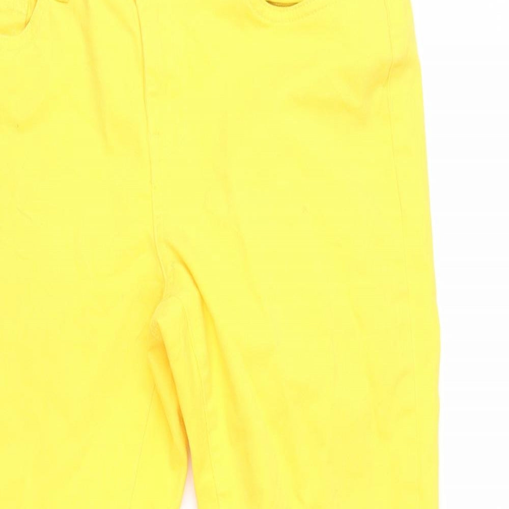 Noisy may Womens Yellow  Denim Cropped Jeans Size 27 in L21 in