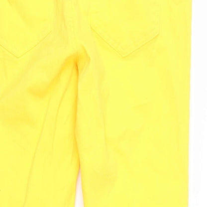 Noisy may Womens Yellow  Denim Cropped Jeans Size 27 in L21 in