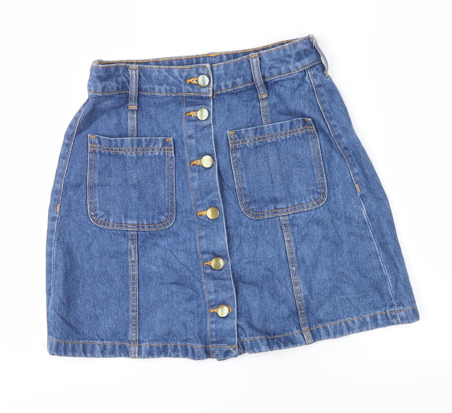 Divided Womens Blue  Denim Mini Skirt Size 6