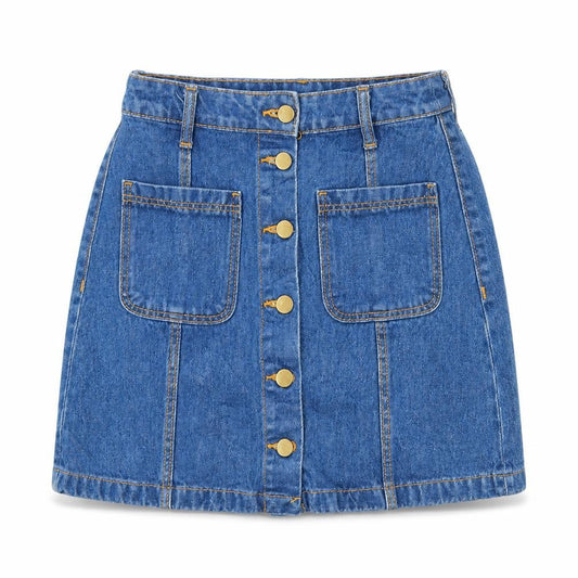 Womens UK Size 6 Divided Mini Denim Skirt