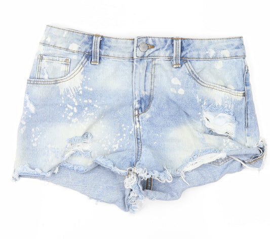denim co Womens Blue  Denim Hot Pants Shorts Size 8