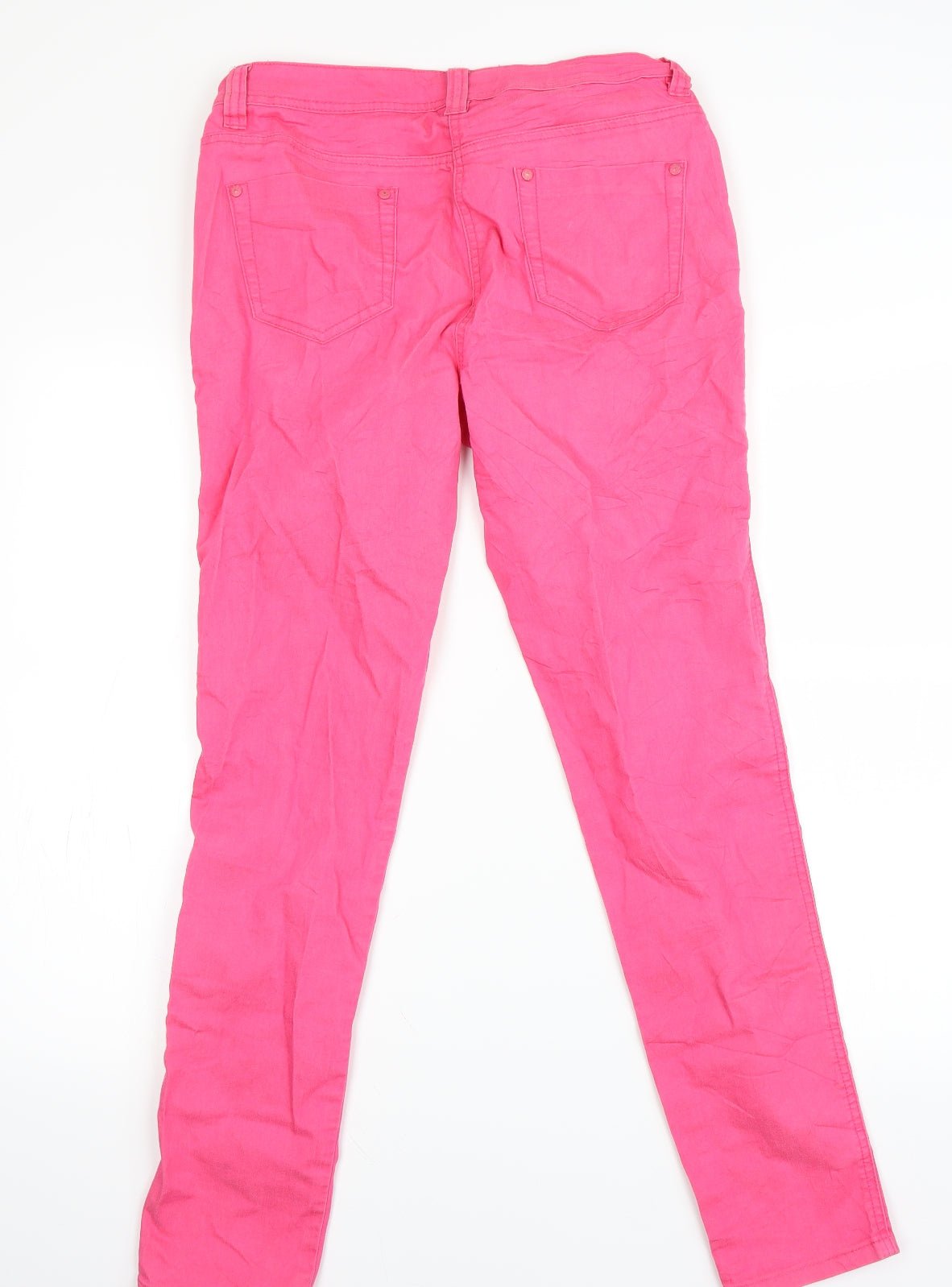 M&Co Womens Orange   Boyfriend Jeans Size 12 L28 in