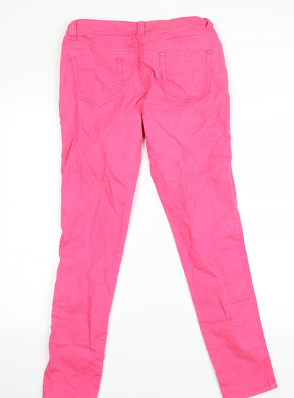 M&Co Womens Orange   Boyfriend Jeans Size 12 L28 in