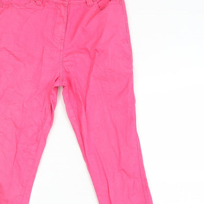 M&Co Womens Orange   Boyfriend Jeans Size 12 L28 in