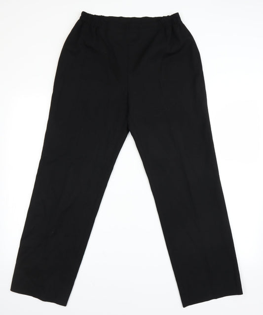 Womens UK Size 12 Artigiano Regular Fit Sweatpants Black Trousers