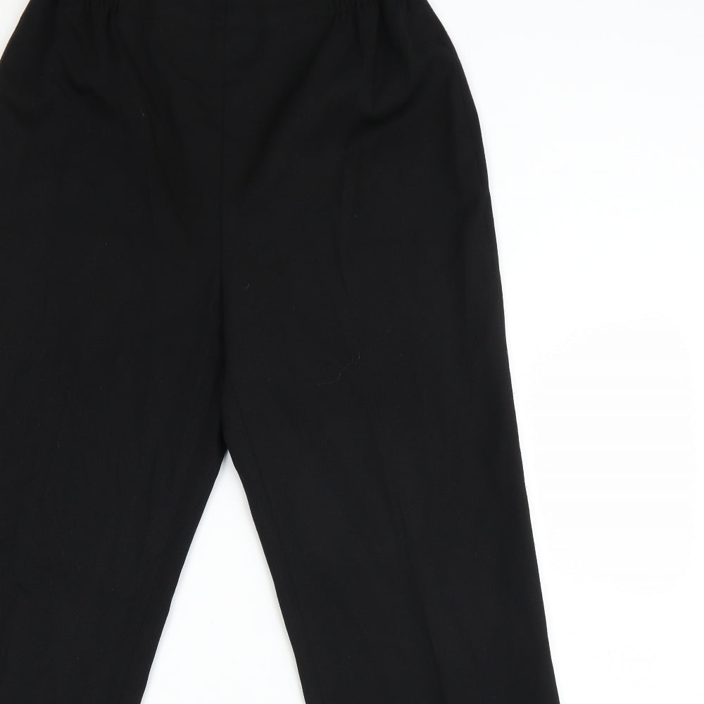 Womens UK Size 12 Artigiano Regular Fit Sweatpants Black Trousers