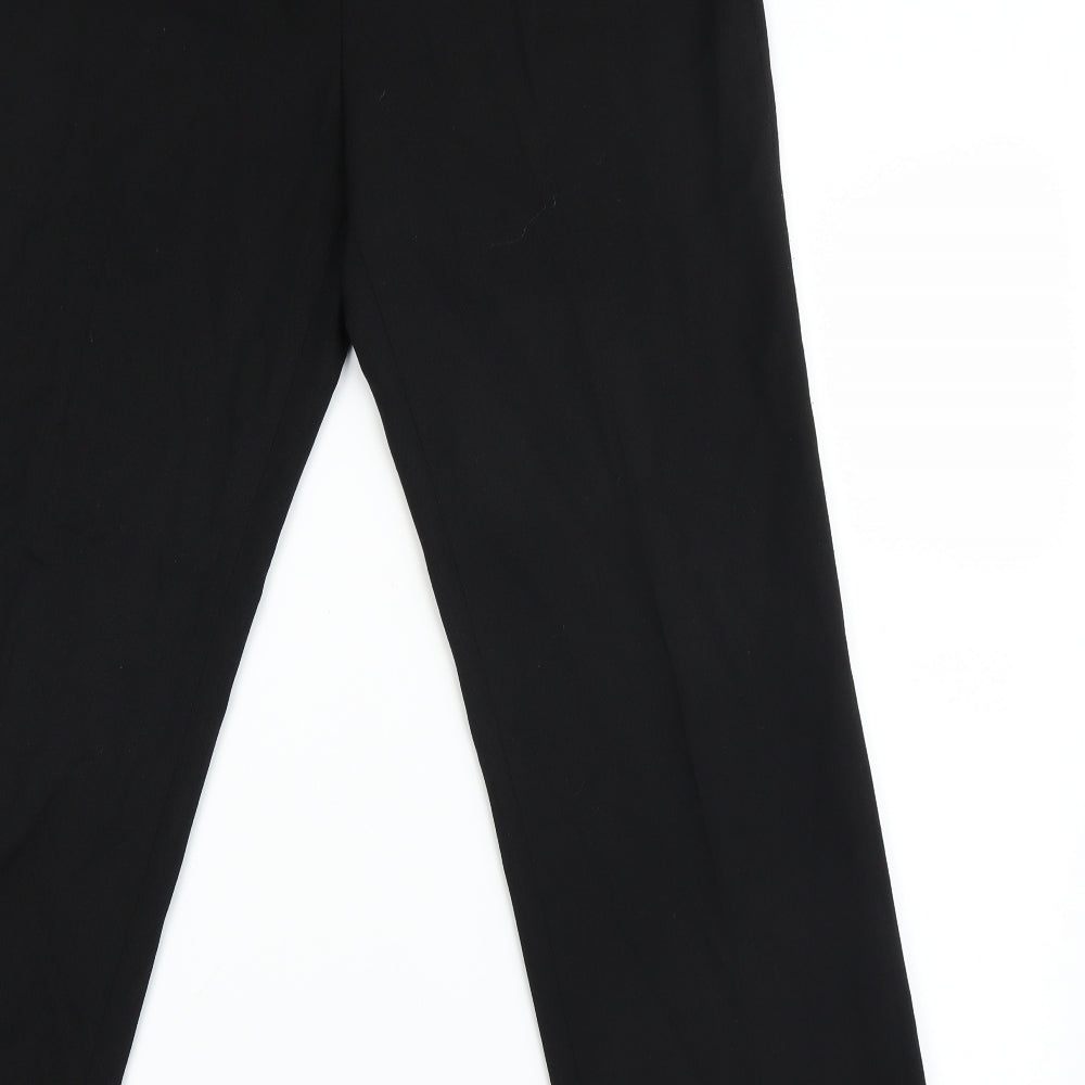 Womens UK Size 12 Artigiano Regular Fit Sweatpants Black Trousers