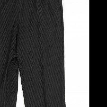 George Mens Black Striped  Trousers  Size 34 L23 in