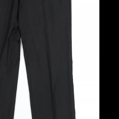 George Mens Black Striped  Trousers  Size 34 L23 in