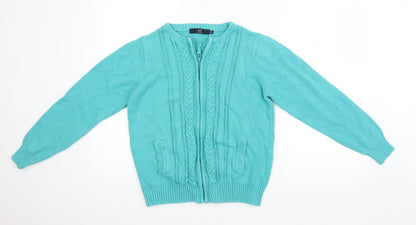 Womens UK Size 14 ISLE Blue Overcoat