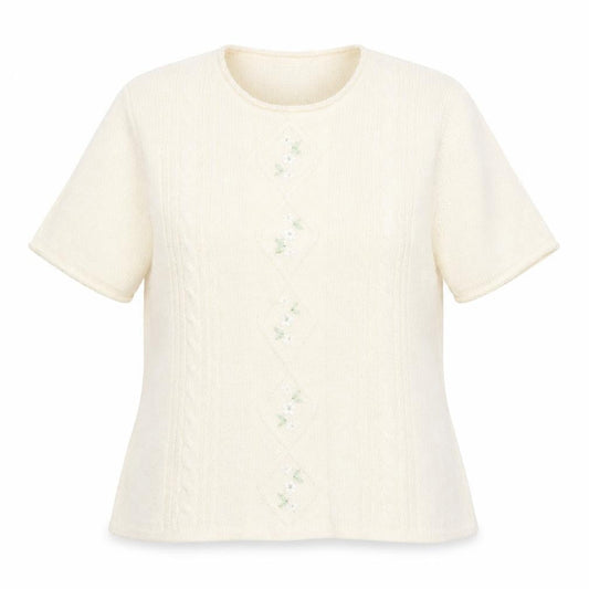 Womens UK Size 16 Preworn Beige Jersey T-Shirt