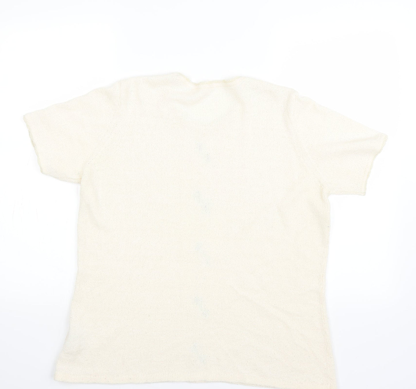 Womens UK Size 16 Preworn Beige Jersey T-Shirt