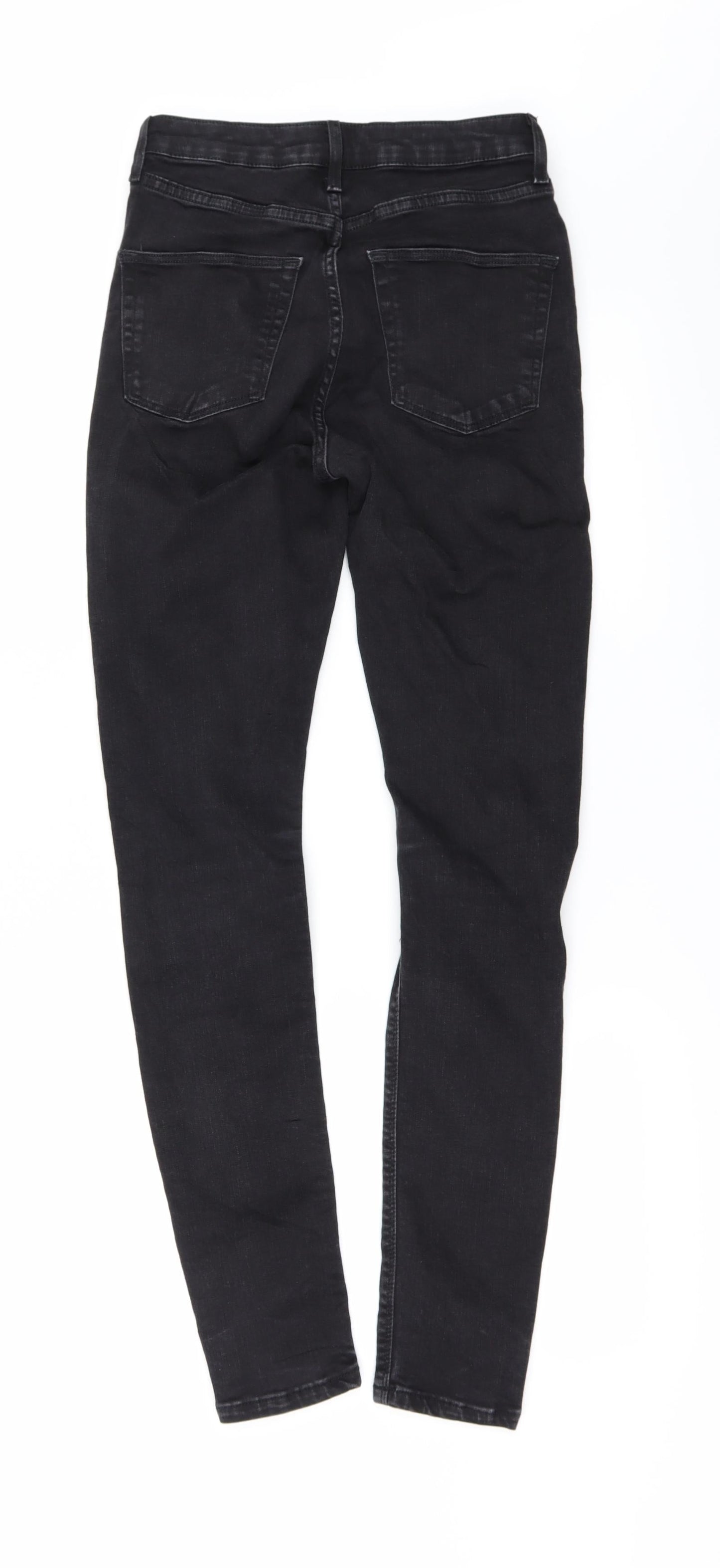 Topshop Womens Black  Denim Skinny Jeans Size 28 L20 in