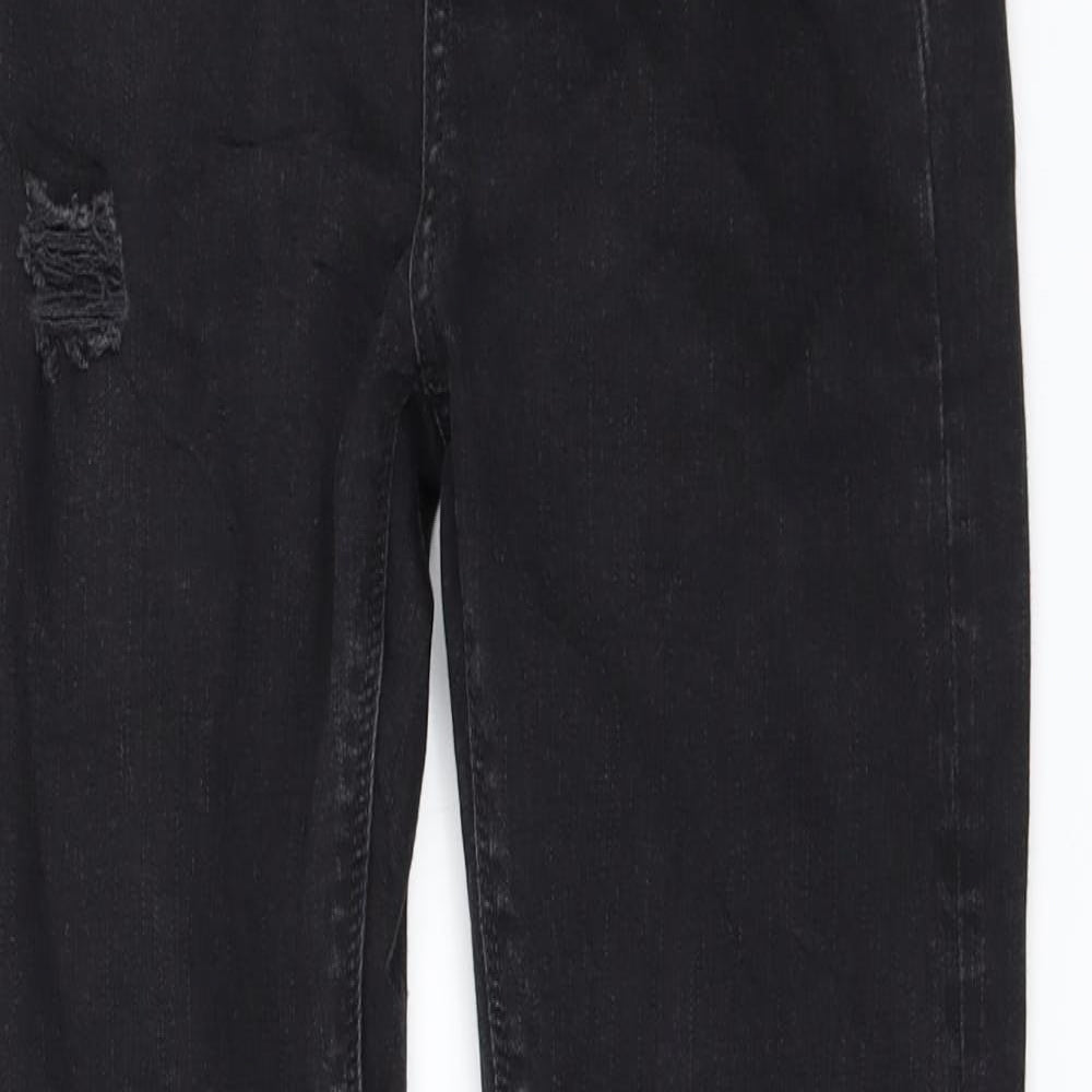 Topshop Womens Black  Denim Skinny Jeans Size 28 L20 in