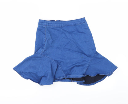 Missguided Womens Blue   A-Line Skirt Size 12