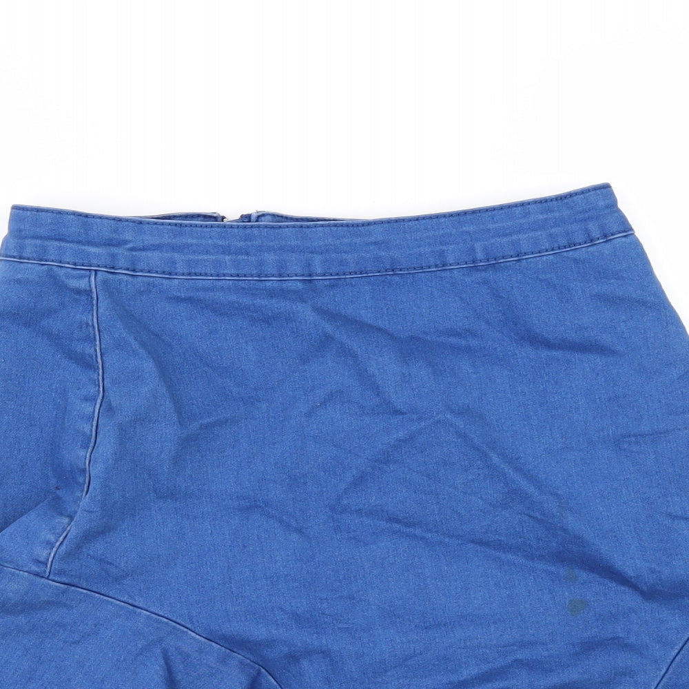 Missguided Womens Blue   A-Line Skirt Size 12