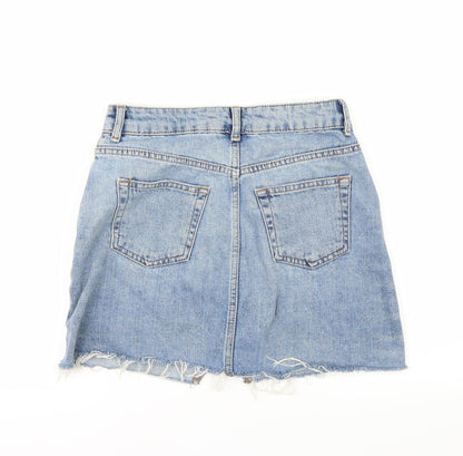 Womens UK Size 6 Topshop A-Line Denim Skirt