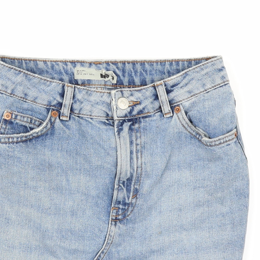 Womens UK Size 6 Topshop A-Line Denim Skirt