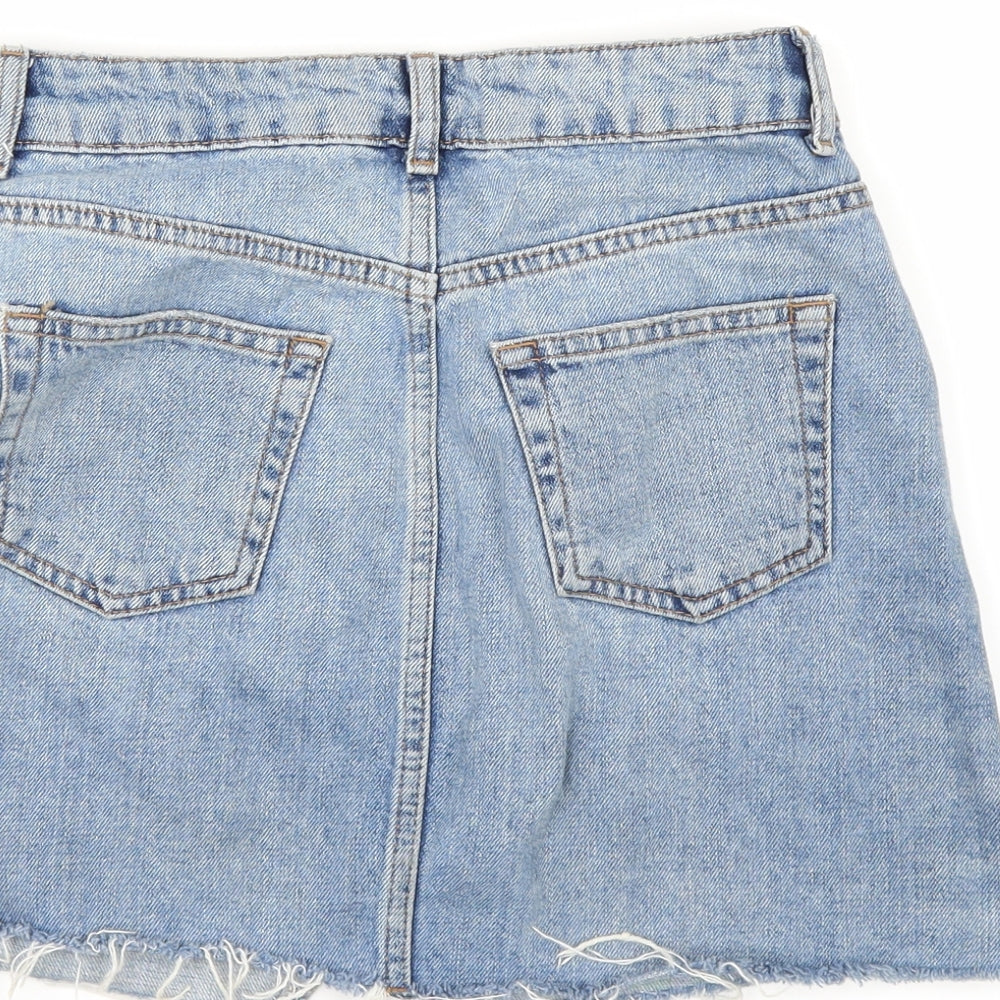 Womens UK Size 6 Topshop A-Line Denim Skirt