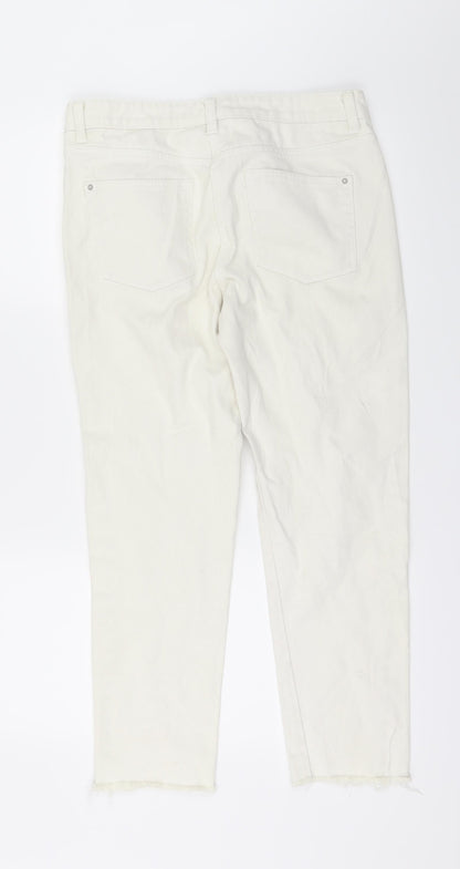 NEXT Womens White   Straight Jeans Size 8 L25 in