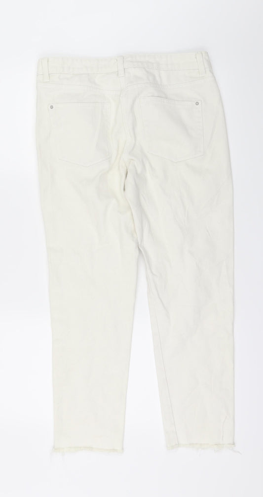 NEXT Womens White   Straight Jeans Size 8 L25 in