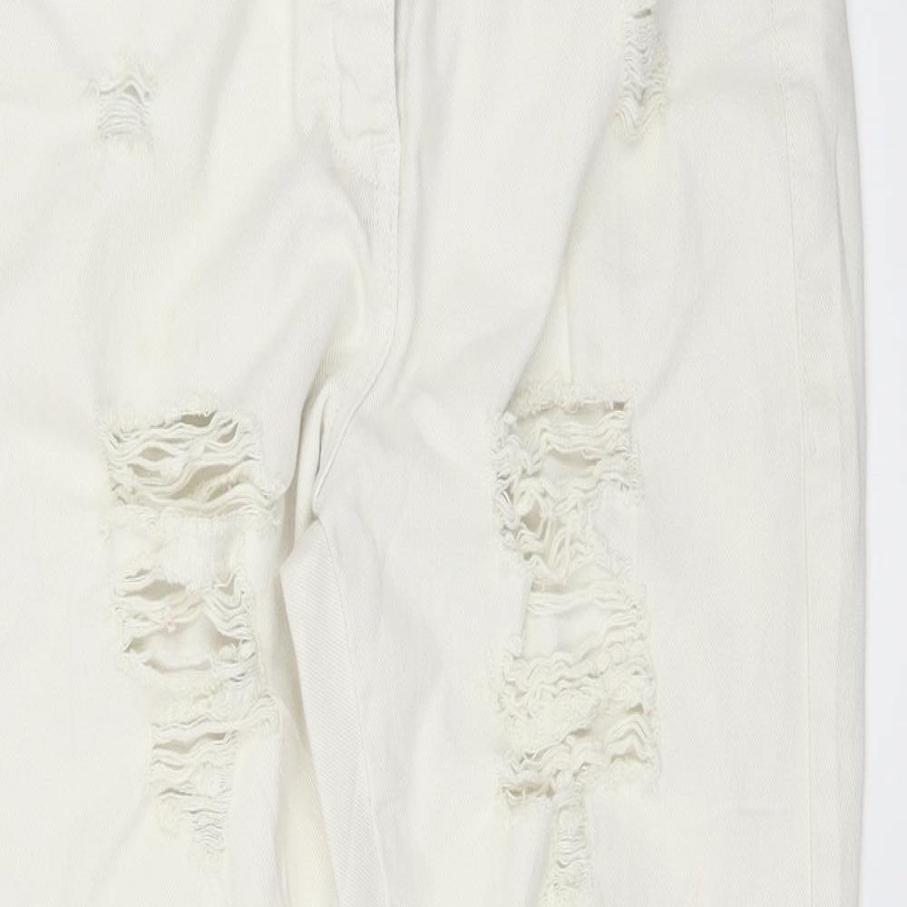 NEXT Womens White   Straight Jeans Size 8 L25 in