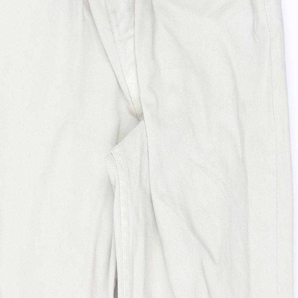 Womens UK Size 12 dp Denim Regular Fit Straight Beige Jeans