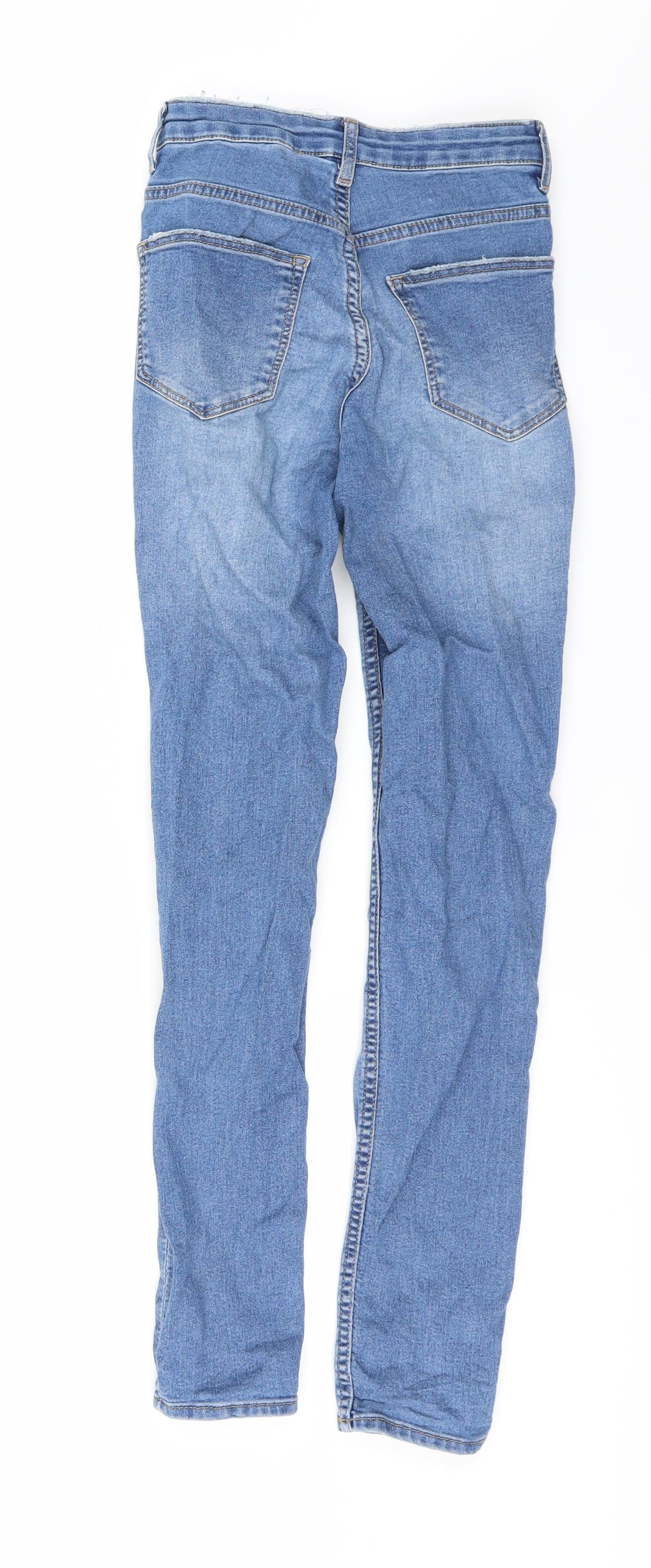Womens UK Size 4 H&M Regular Fit Skinny Blue Jeans
