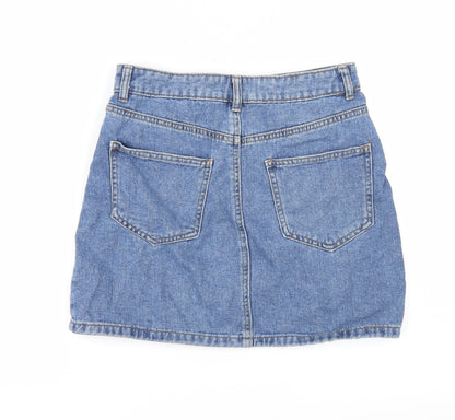 DenimCo Womens Blue  Denim A-Line Skirt Size 8