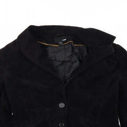 Womens UK Size 14 H&M Black Overcoat