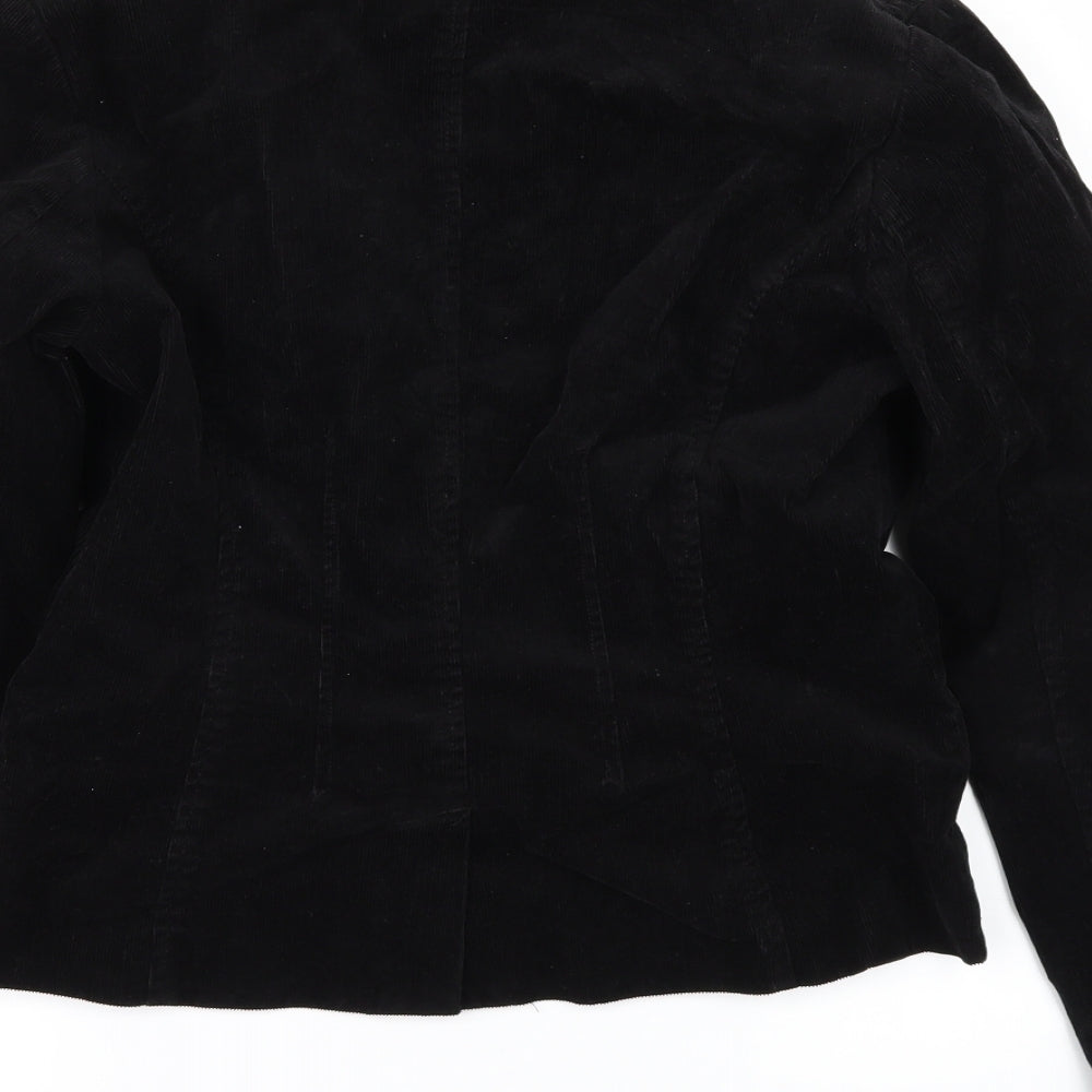 Womens UK Size 14 H&M Black Overcoat