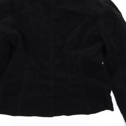 Womens UK Size 14 H&M Black Overcoat