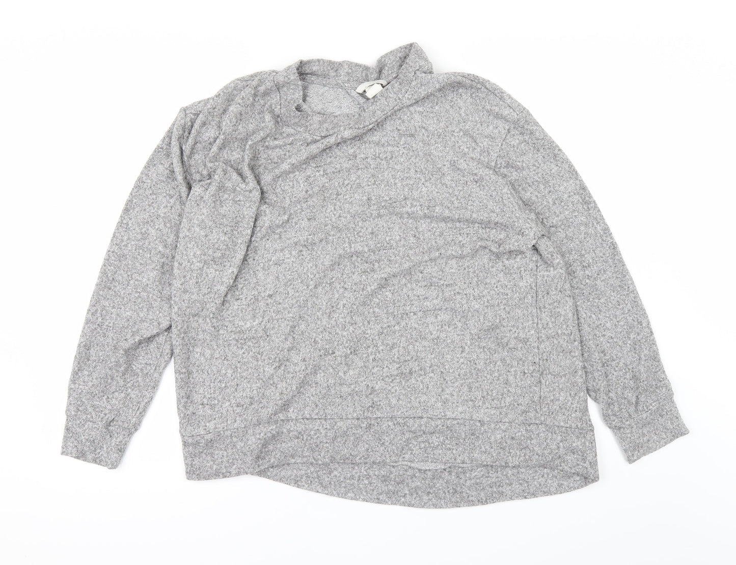 Womens UK Size L H&M Grey Basic T-Shirt