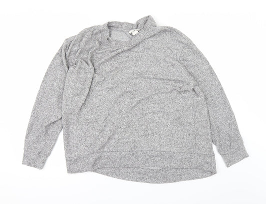 Womens UK Size L H&M Grey Basic T-Shirt