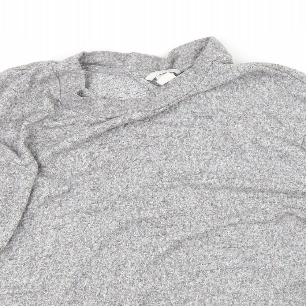 Womens UK Size L H&M Grey Basic T-Shirt