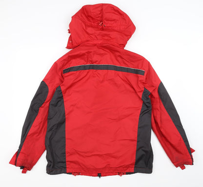 outdoor casual Womens Red   Windbreaker Coat Size 10