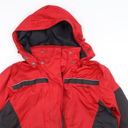 outdoor casual Womens Red   Windbreaker Coat Size 10