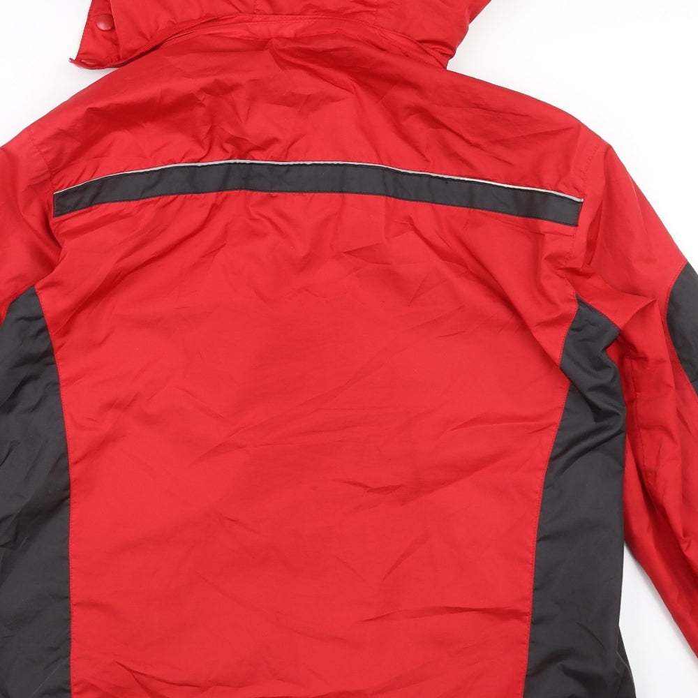 outdoor casual Womens Red   Windbreaker Coat Size 10