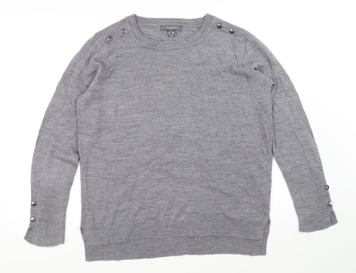 Primark Womens Grey   Pullover Jumper Size M