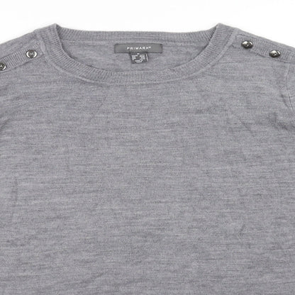 Primark Womens Grey   Pullover Jumper Size M
