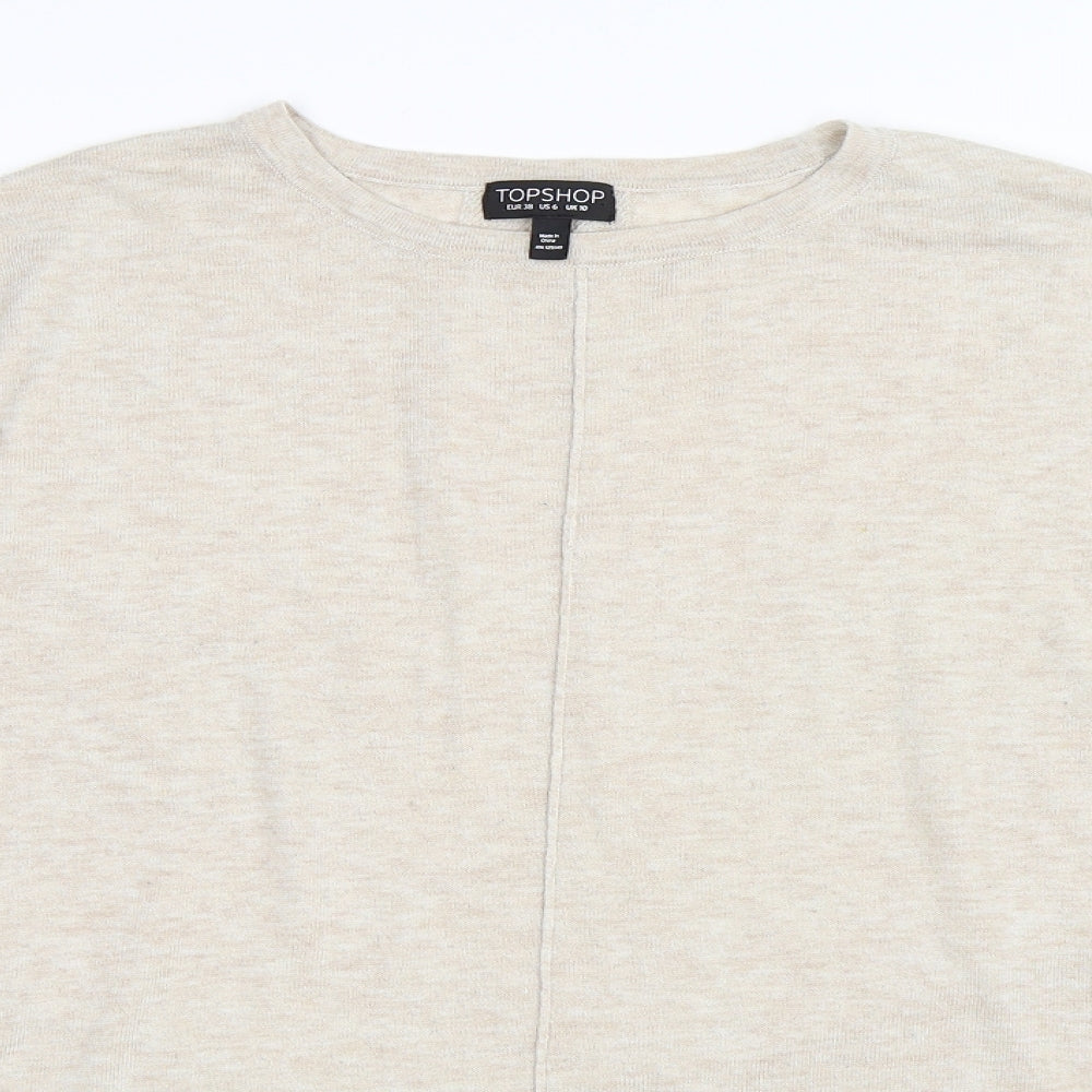 Topshop Womens Beige   Pullover Jumper Size 10