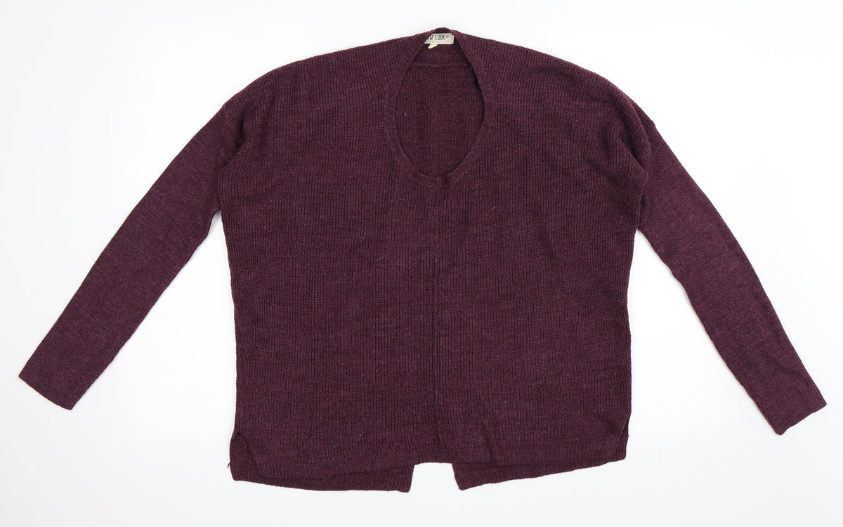 New Look Womens Purple   Pullover Jumper Size 8