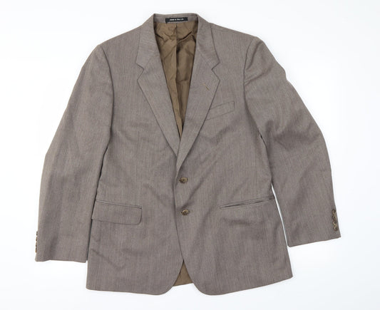 Mens UK Size L St Michael Regular Brown Suit Jacket