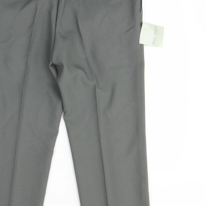 Mens UK Size S Simon Taylor Regular Fit Dress Pants Green Trousers