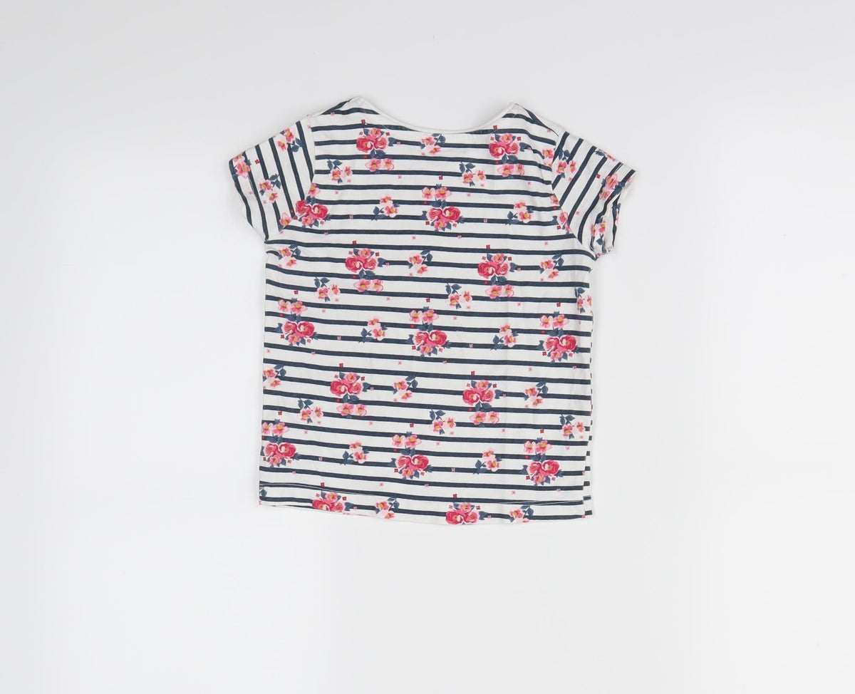 Primark Girls Multicoloured Striped  Basic T-Shirt Size 2-3 Years