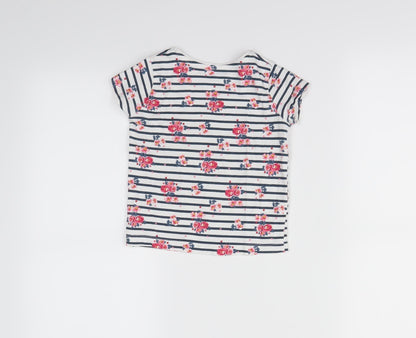 Primark Girls Multicoloured Striped  Basic T-Shirt Size 2-3 Years