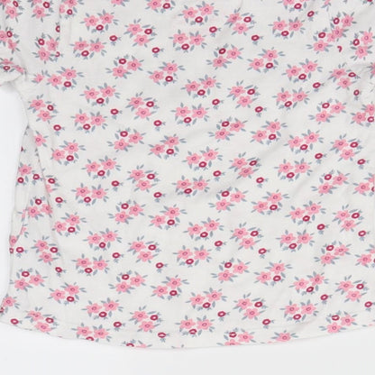 Primark Girls White Floral  Basic T-Shirt Size 2-3 Years